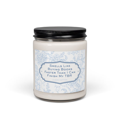 Book Lover Soy Candle — “Smells Like Buying Books Faster Than I Can Finish My TBR” (Varied Scents, 9 oz)