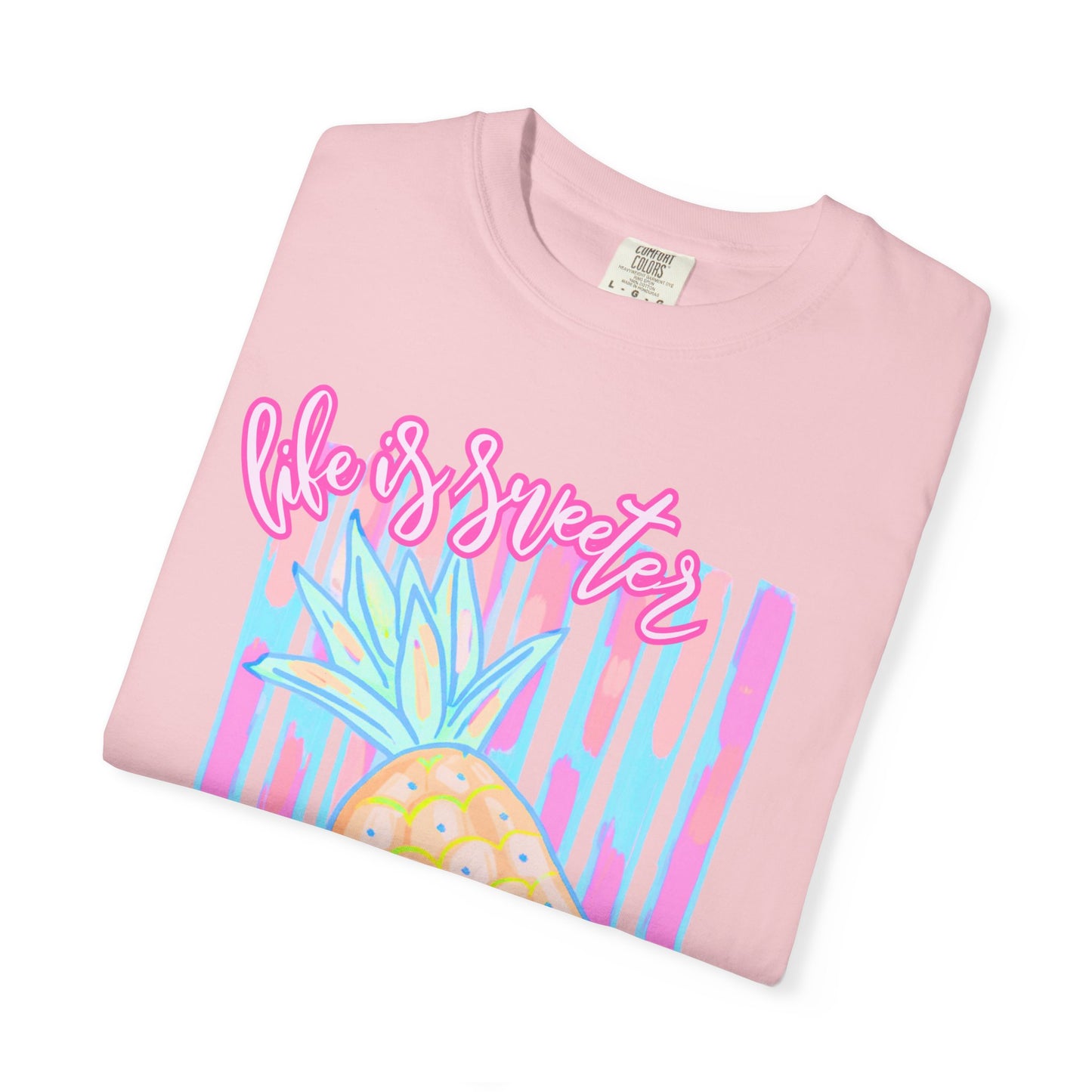 Pineapple at the Beach T-Shirt — Pastel Summer Graphic Tee