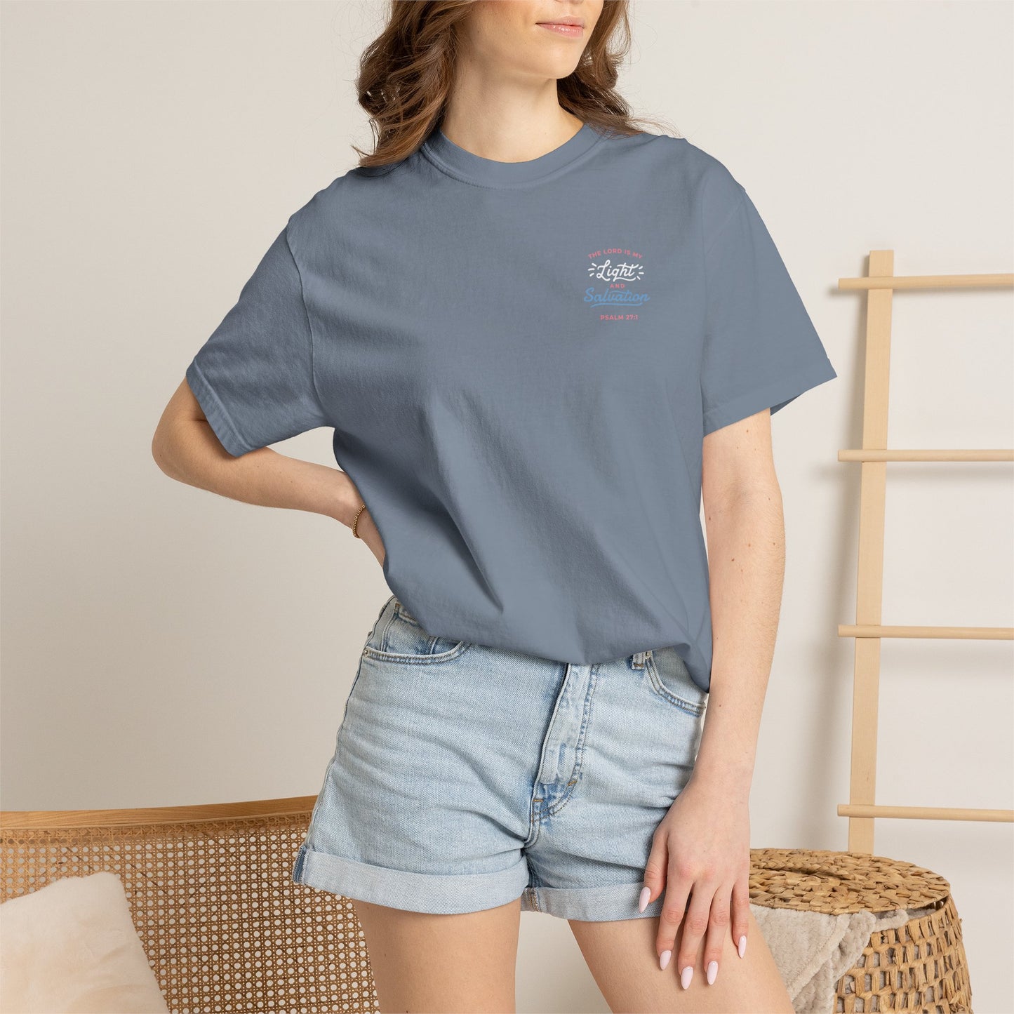 Surf Vibes Graphic T-Shirt — 'Waves, Free' Tricolor Chest & Back Design