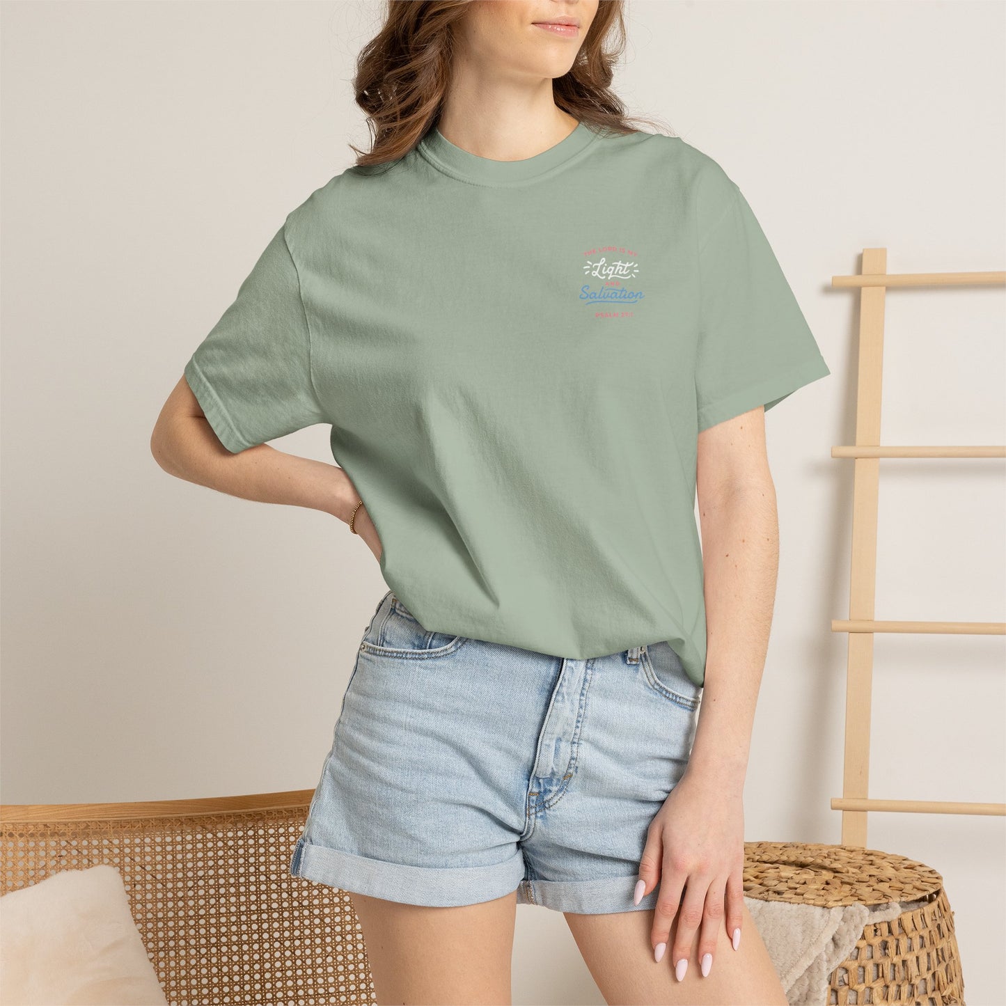 Surf Vibes Graphic T-Shirt — 'Waves, Free' Tricolor Chest & Back Design