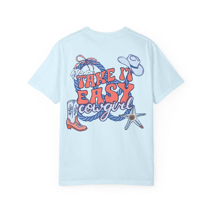 Cowgirl Graphic T-Shirt — "Take It Easy" Western Tee