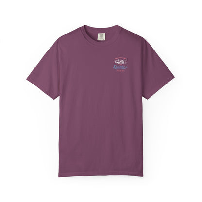 Surf Vibes Graphic T-Shirt — 'Waves, Free' Tricolor Chest & Back Design