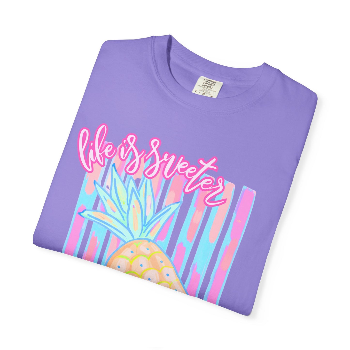 Pineapple at the Beach T-Shirt — Pastel Summer Graphic Tee