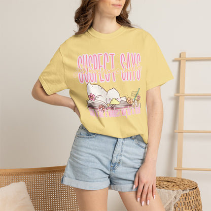 Suspect Says Relaxed Graphic T-Shirt — Cute Vintage Silly Goose Tee