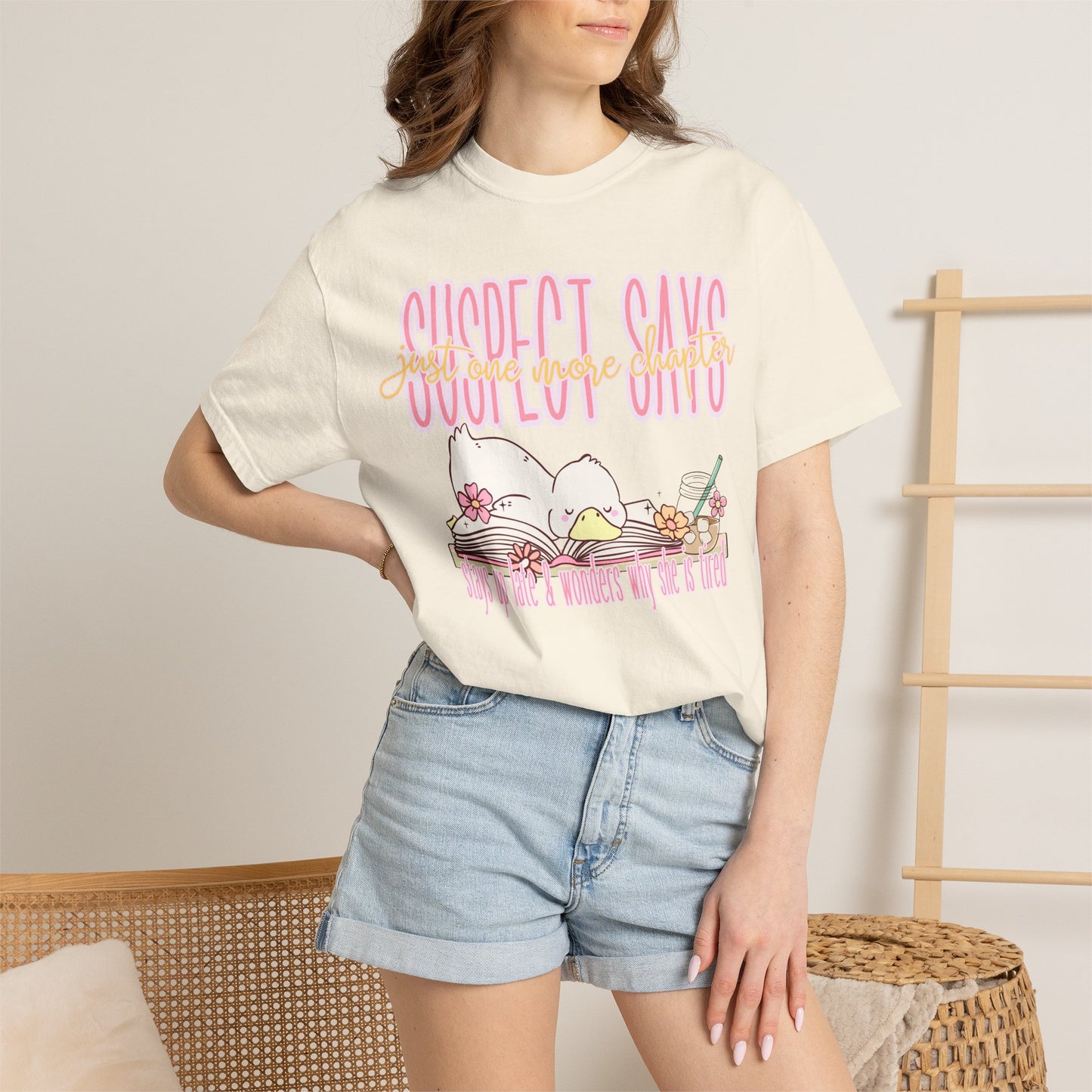 Suspect Says Relaxed Graphic T-Shirt — Cute Vintage Silly Goose Tee