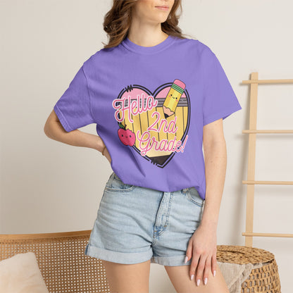 Hello 2nd Grade T-Shirt — Cute Back-to-School Teacher Tee