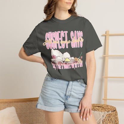 Suspect Says Relaxed Graphic T-Shirt — Cute Vintage Silly Goose Tee