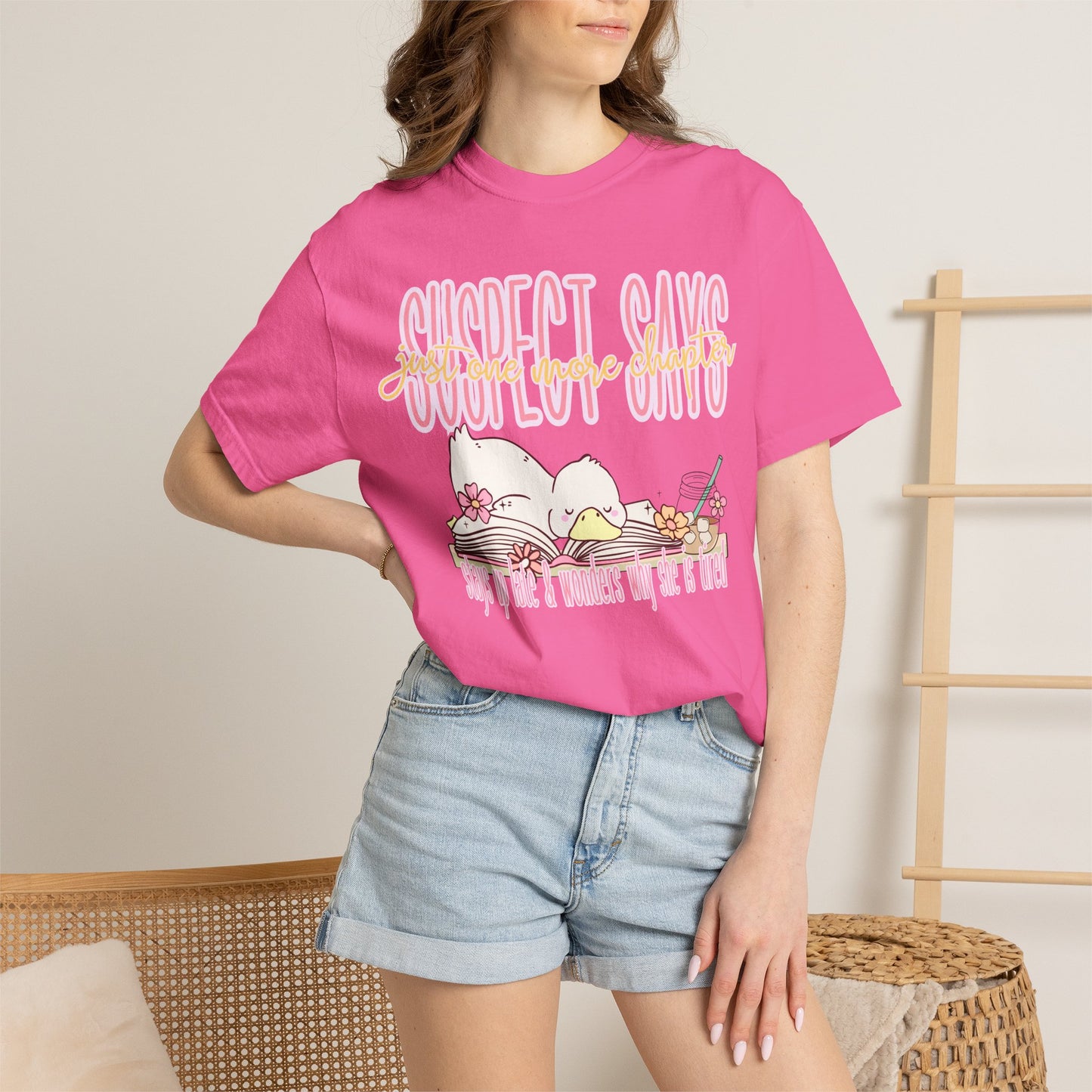 Suspect Says Relaxed Graphic T-Shirt — Cute Vintage Silly Goose Tee