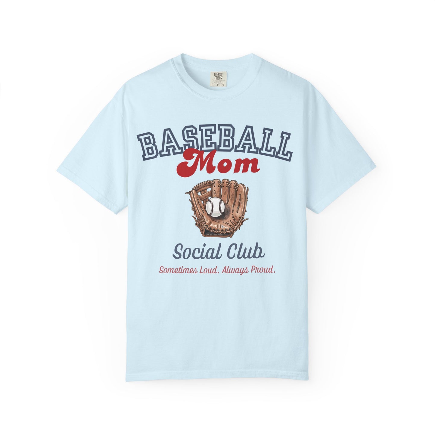 Baseball Mom Social Club T-Shirt — Vintage Glove Design