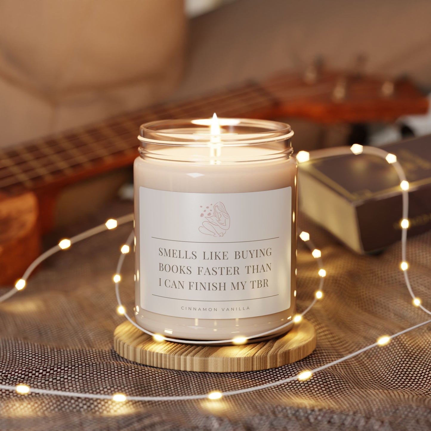 Book Lover Soy Candle — “Smells Like Buying Books Faster Than I Can Finish My TBR” (Varied Scents, 9 oz)