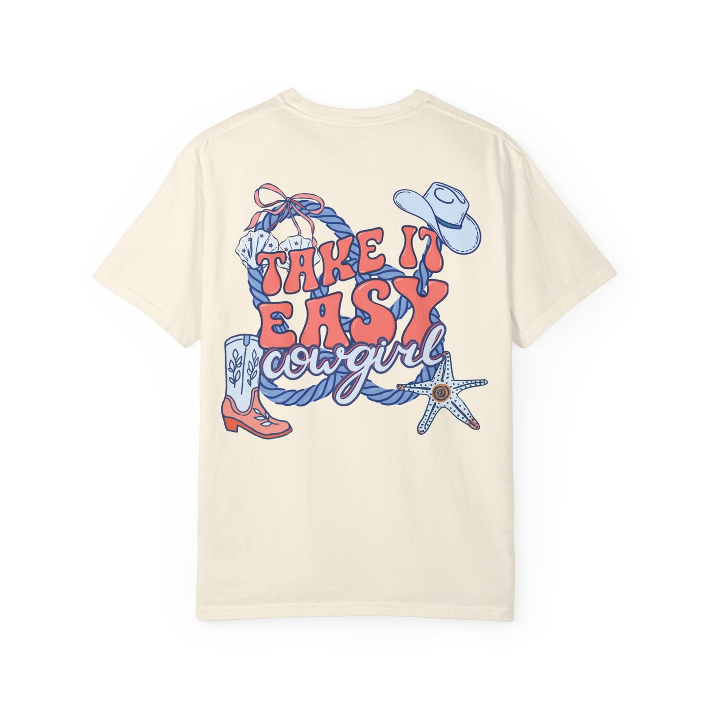 Cowgirl Graphic T-Shirt — "Take It Easy" Western Tee