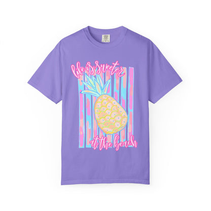 Pineapple at the Beach T-Shirt — Pastel Summer Graphic Tee