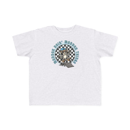 Personalizable Toddler Skateboard Tee "Maddox Doin' Maddox Things" – Kids Skateboard Shirt
