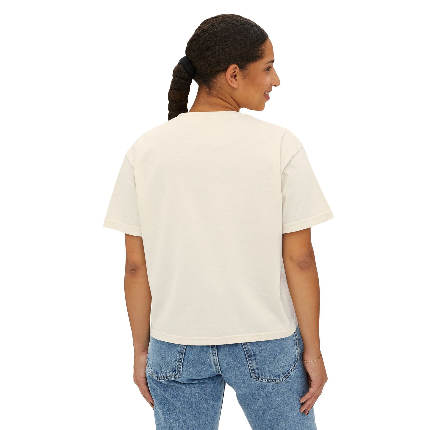 All American Babe Hand Drawn Cowgirl, Comfort Colors Women's Boxy Tee