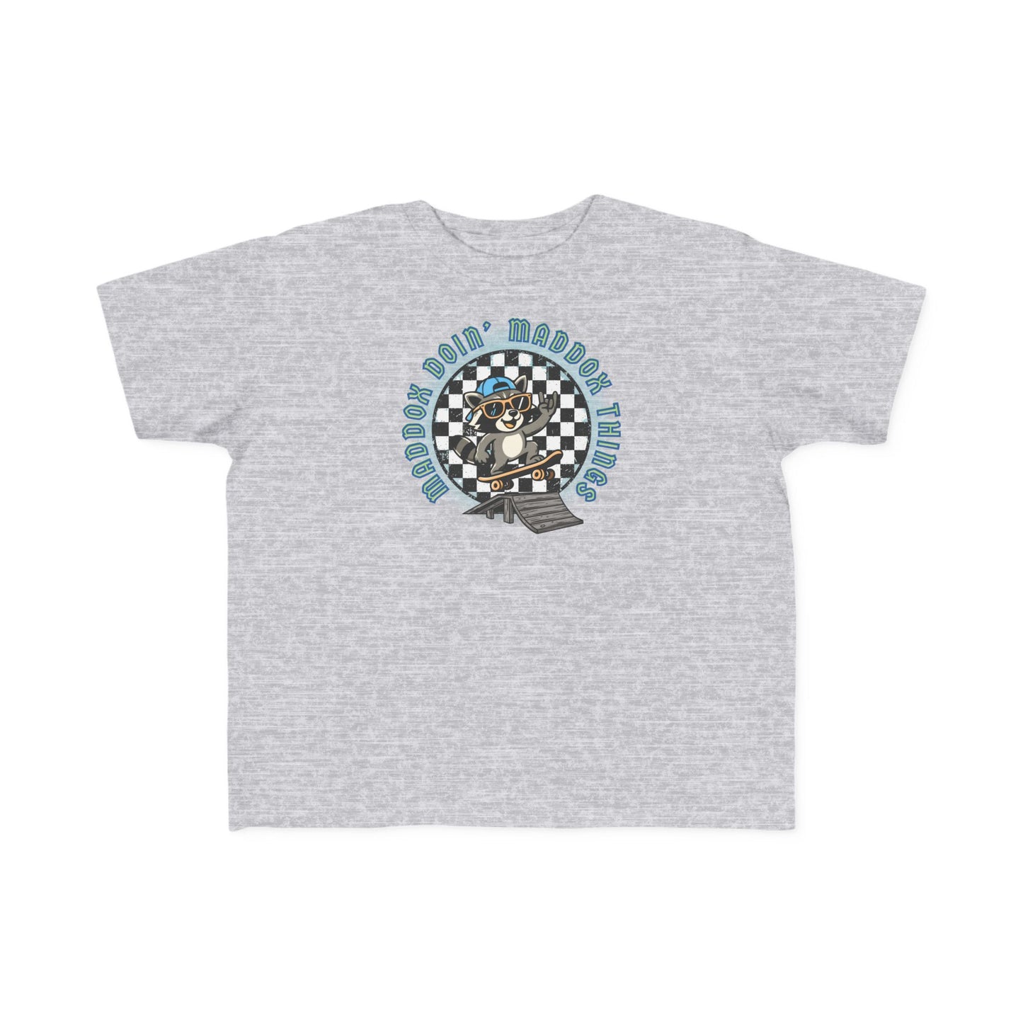 Personalizable Toddler Skateboard Tee "Maddox Doin' Maddox Things" – Kids Skateboard Shirt