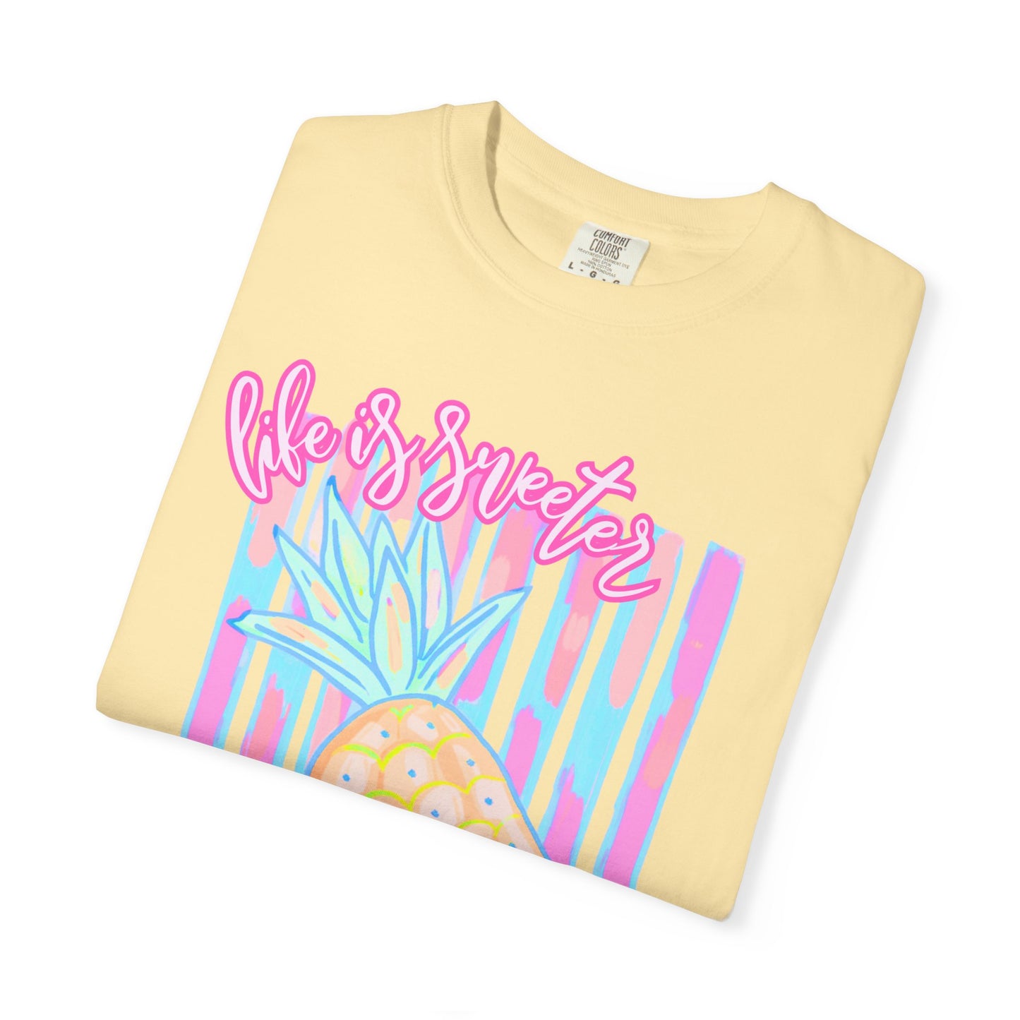Pineapple at the Beach T-Shirt — Pastel Summer Graphic Tee