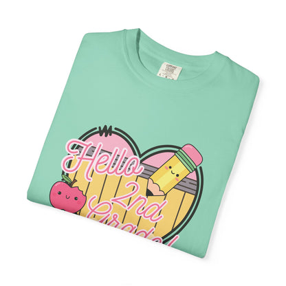 Hello 2nd Grade T-Shirt — Cute Back-to-School Teacher Tee