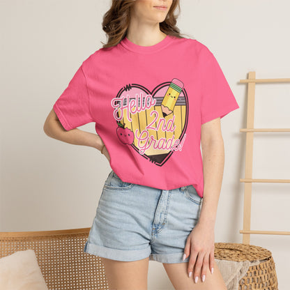 Hello 2nd Grade T-Shirt — Cute Back-to-School Teacher Tee