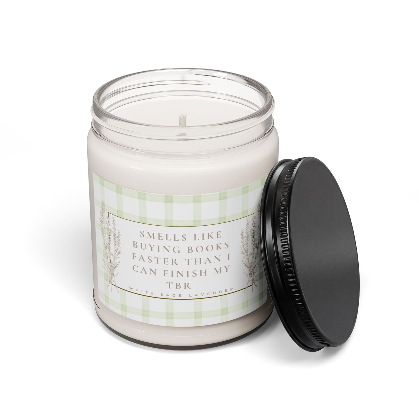 Book Lover Soy Candle — “Smells Like Buying Books Faster Than I Can Finish My TBR” (Varied Scents, 9 oz)