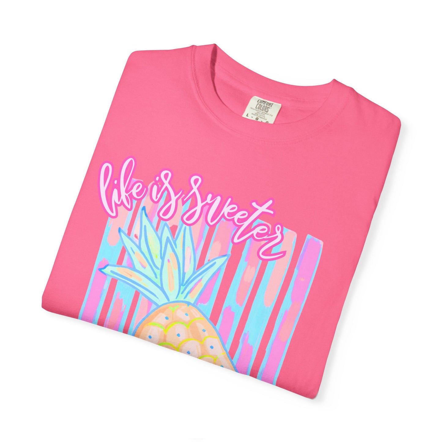 Pineapple at the Beach T-Shirt — Pastel Summer Graphic Tee
