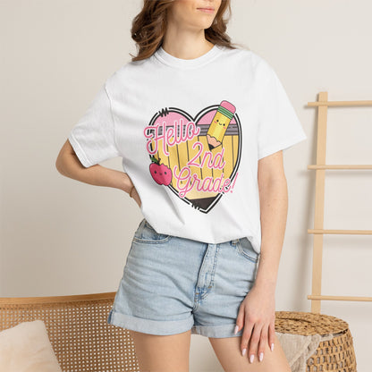 Hello 2nd Grade T-Shirt — Cute Back-to-School Teacher Tee