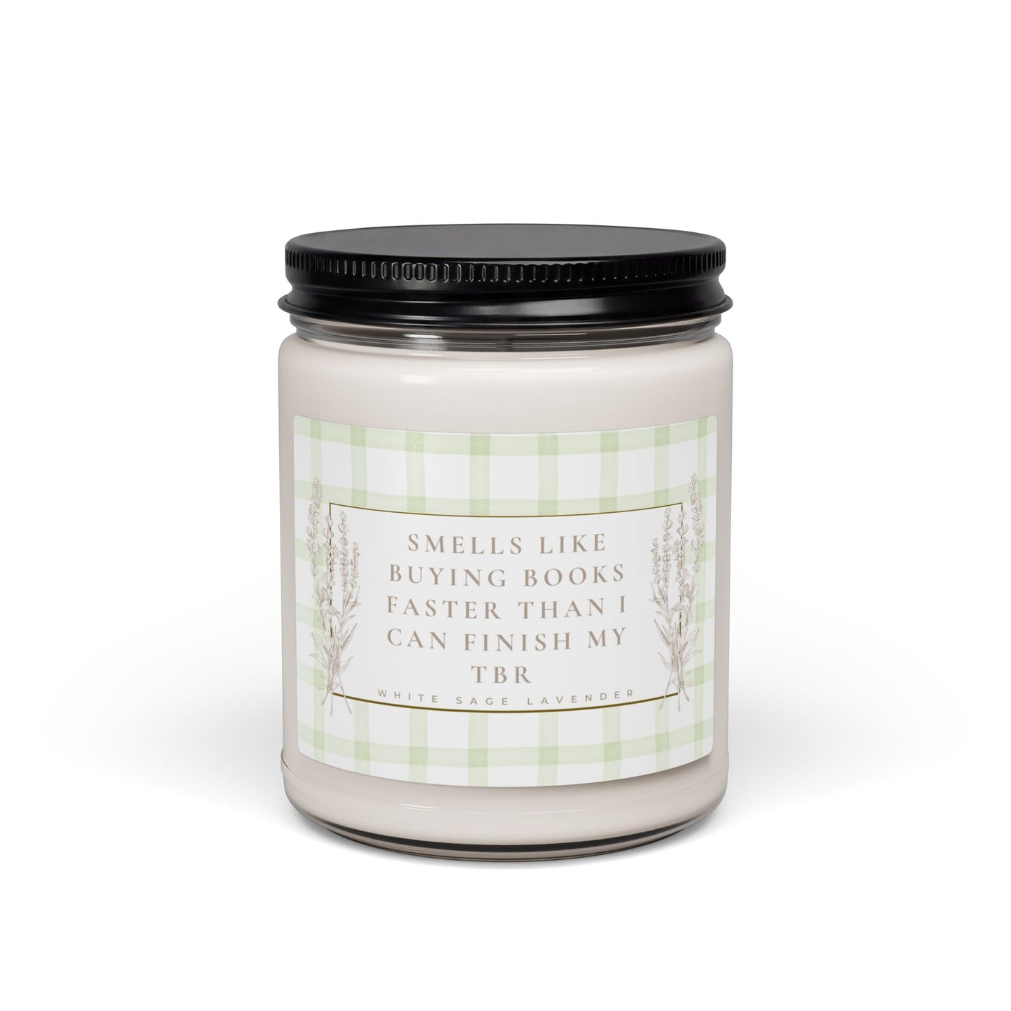 Book Lover Soy Candle — “Smells Like Buying Books Faster Than I Can Finish My TBR” (Varied Scents, 9 oz)