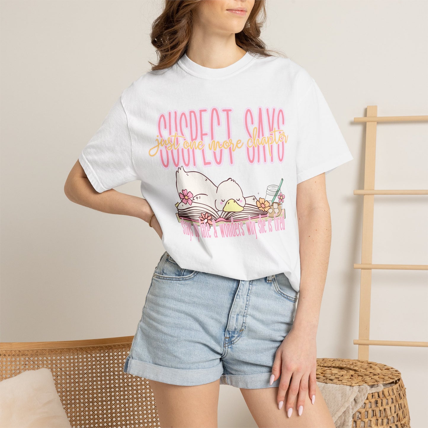 Suspect Says Relaxed Graphic T-Shirt — Cute Vintage Silly Goose Tee