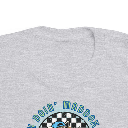 Personalizable Toddler Skateboard Tee "Maddox Doin' Maddox Things" – Kids Skateboard Shirt