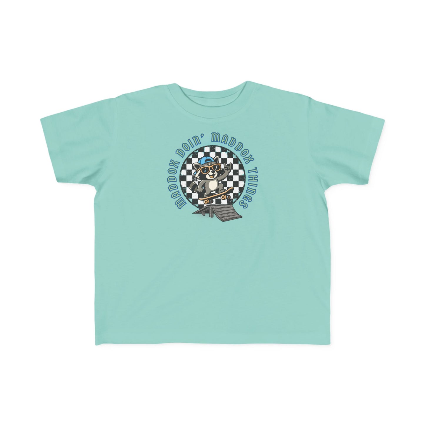 Personalizable Toddler Skateboard Tee "Maddox Doin' Maddox Things" – Kids Skateboard Shirt