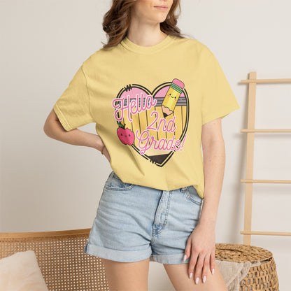 Hello 2nd Grade T-Shirt — Cute Back-to-School Teacher Tee