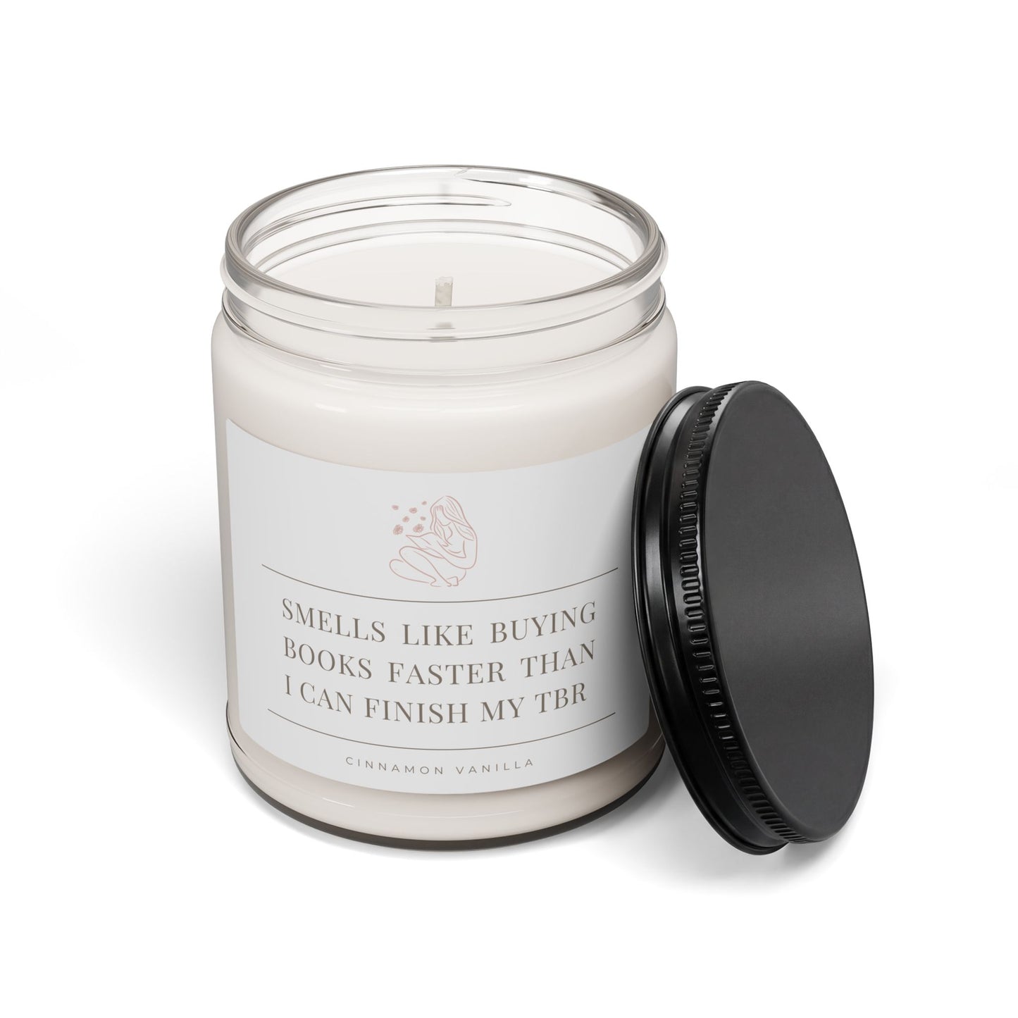 Book Lover Soy Candle — “Smells Like Buying Books Faster Than I Can Finish My TBR” (Varied Scents, 9 oz)